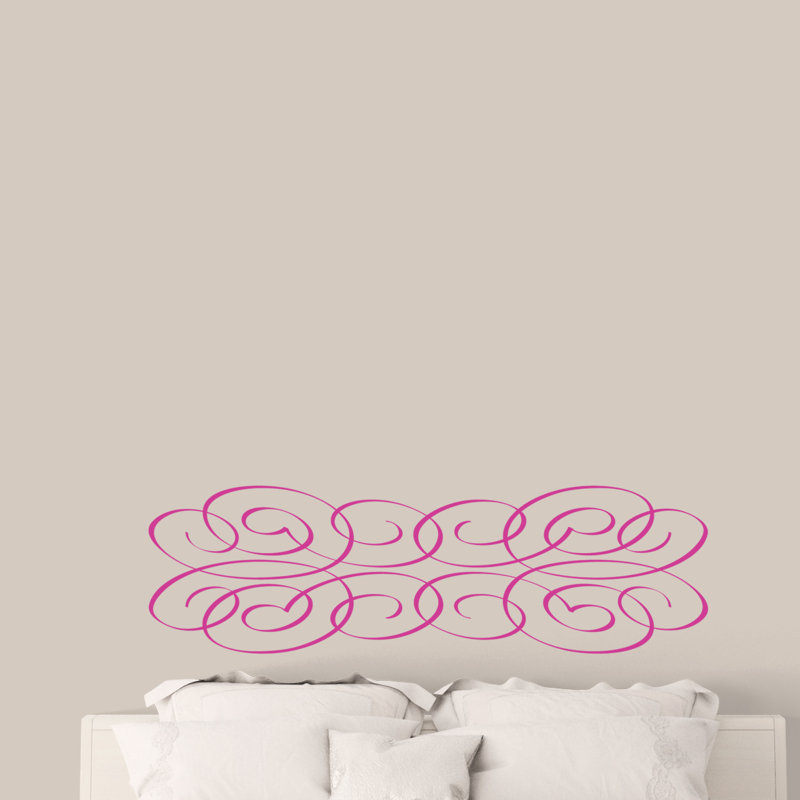 Décalcomanie murale tête tourbillon, Rose vif