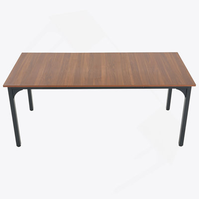 71In Rectangle Dining Table Wood Kitchen Table For 6-8 Person Brown (Only Table)