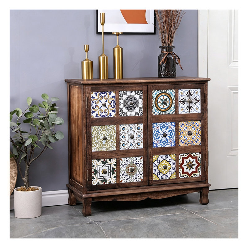 Meuble de rangement bohème Boho, Brun