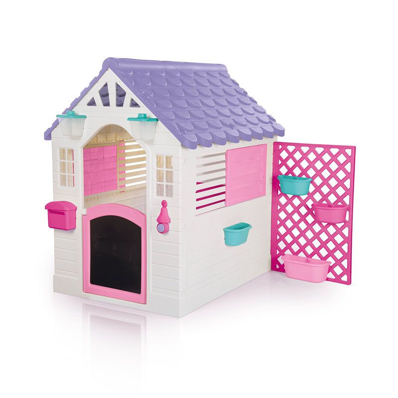 Lily Manor 127cm W x 140cm D Plastic Playhouse with Kitchen