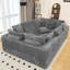 Canapé modulaire en forme de U de 135,5 pouces, méridienne 6 places avec design réversible-130189274