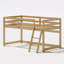 Cadre de lit pour enfant Lit simple mezzanine bas - convertible en lit superposé, bois massif moderne avec éclairage à DEL-1992098777