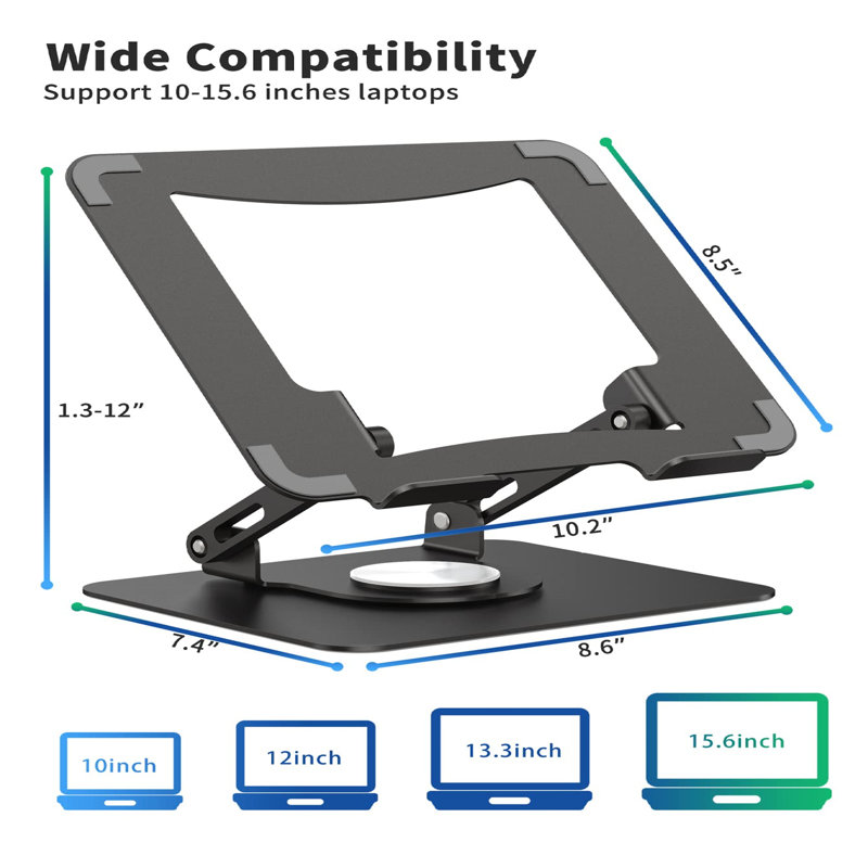 Metal Monitor Stand, Black