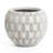 White and Beige Pattern 14.2-Inch Round Planter
