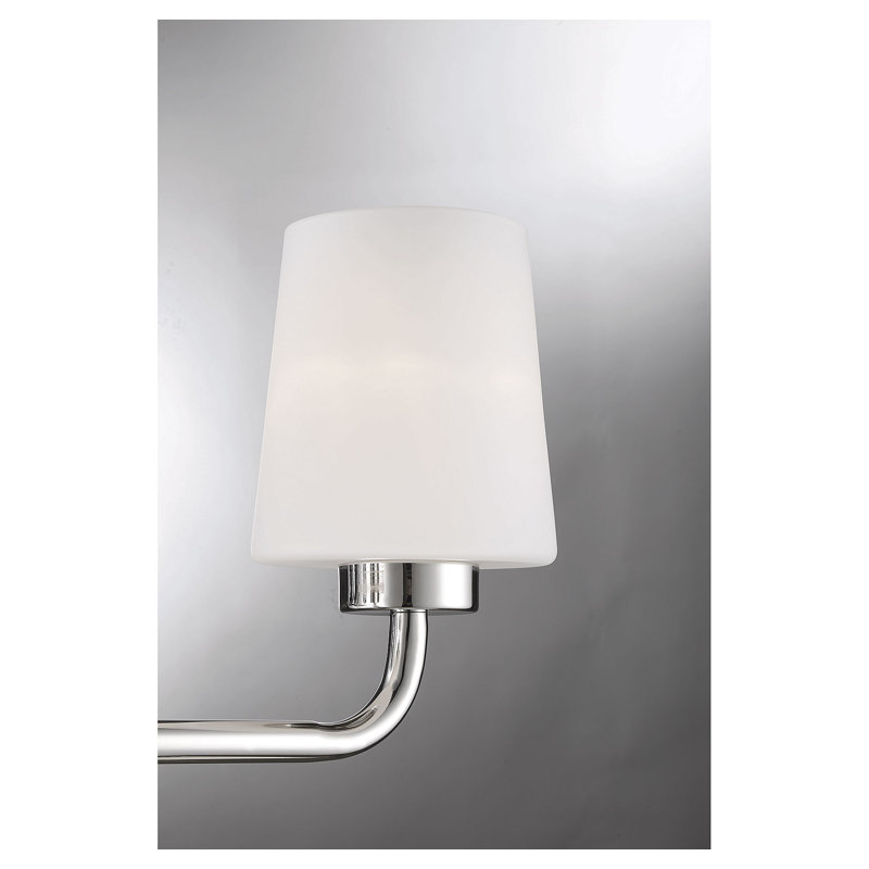  Capra 2-Light Bathroom Vanity Light in Polished Nickel, Polished Nickel, 2 Lights, 9" H x 15" W x 15" D