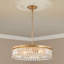 Craggie 6 - Light Crystal Dimmable Drum Chandelier-1763801068