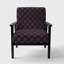 'Gennari - Quilted Pattern - Upholstered Mid-Century Accent Arm Chair