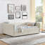 Lit de jour rembourré capitonné avec deux tiroirs de rangement et un design ergonomique et confortable.-249460949-249460952