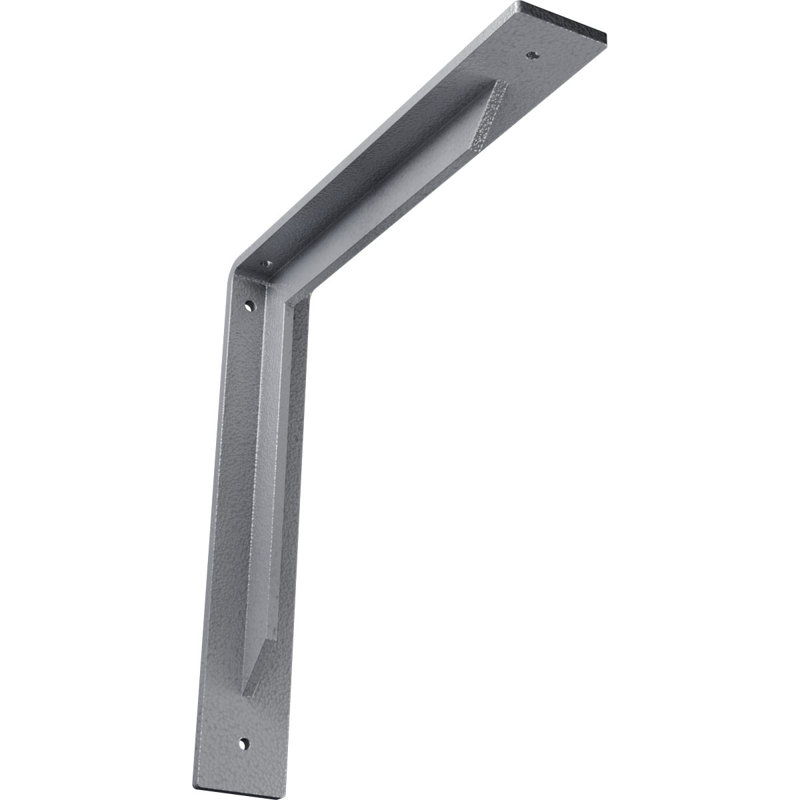 Support en acier Stockport, H 12 po x l 2 po x P 12 po, Gris martelé