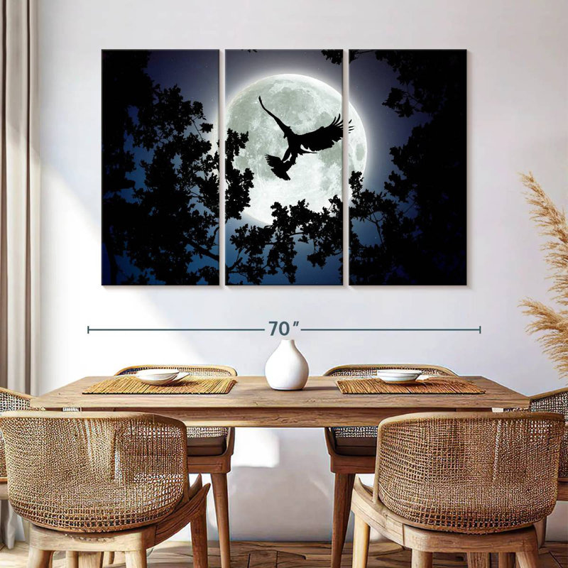 Brampt Night Hunting Eagle, 36" H x 57" W