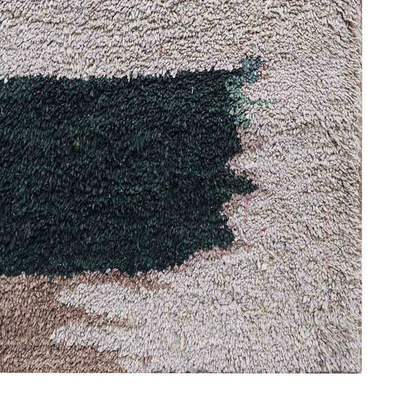 Premium Quality Abstract Multicolor Hand Knotted Silk Rectangle Indoor Area Rugs, Rectangle 5' x 8'