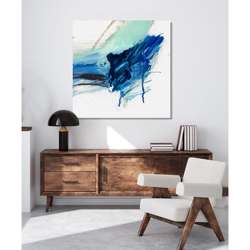 Stalagmite On Giclee Canvas Hand Embellished Art, 12" H x 12" W x 1" D, Wrapped Canvas