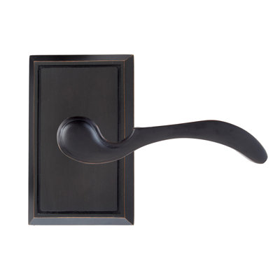 Levier de passage Bravura 903-1 sur rosace rectangulaire traditionnelle en bronze huilé - LH