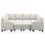 Canapé-lit modulaire en chenille avec rangement Anjanette-1125681368
