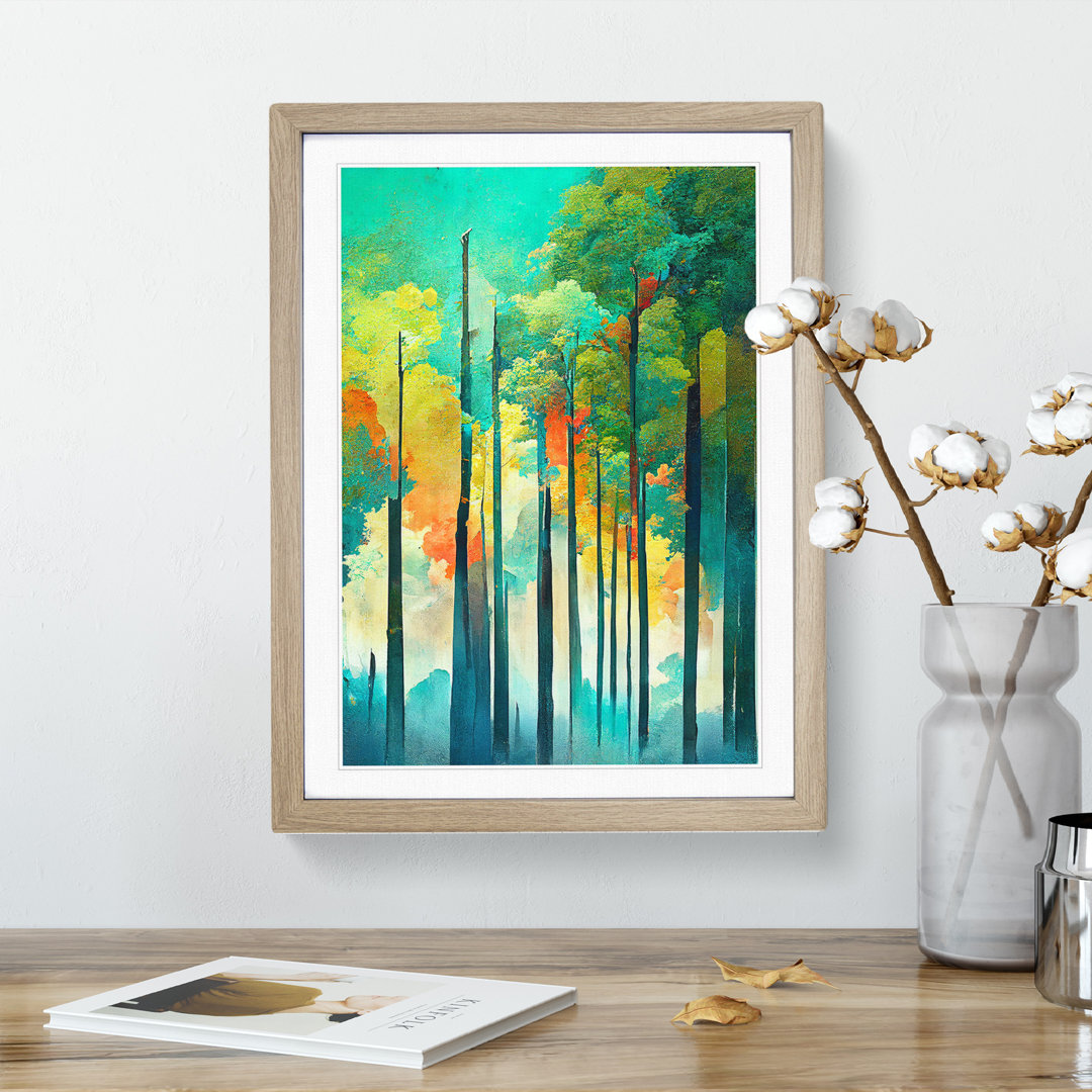 Forest Composition No.6 Abstract - Single Picture Frame Print