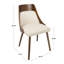 Chaise d'appoint rembourrée en bois massif Hassen-641294869