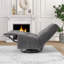  Fauteuil inclinable électrique oscillant pivotant en tissu souple de 32,3 po de largeur avec deux ports de charge-102466264