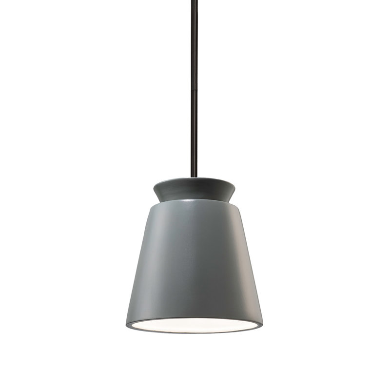 Luminaire suspendu en forme de dôme à 1 lumière Radiance, Noir mat, Étain, vert, Incandescente (non incluse)