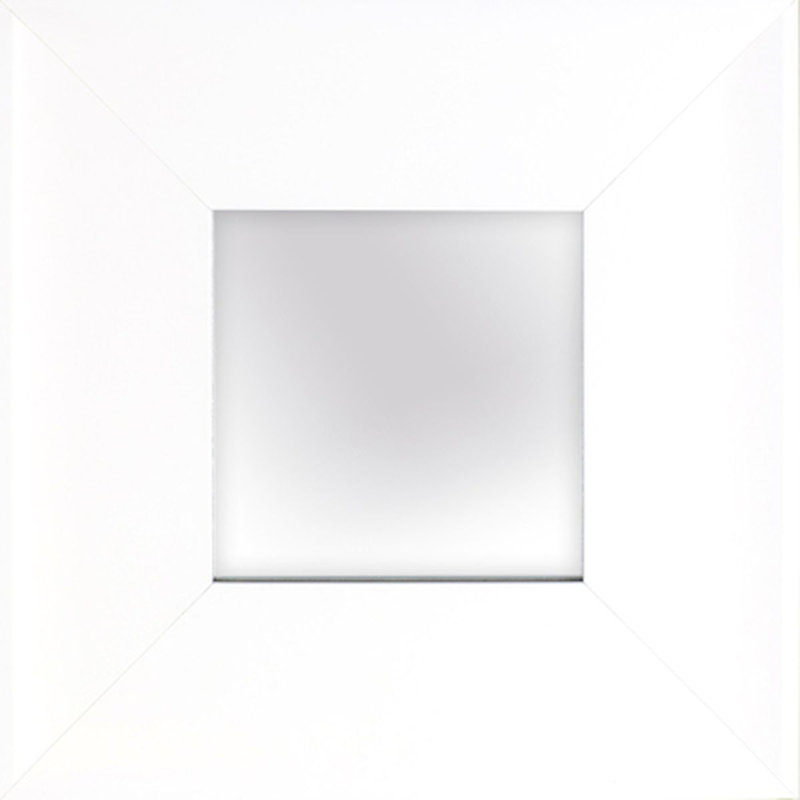 Wood Flat Wall Mirror, Chrome