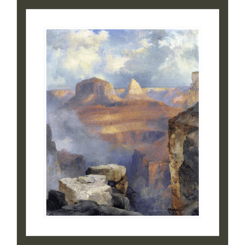 «Grand Canyon» par Thomas Moran - estampe numérique encadrée, H 27,25 po x l 23,5 po