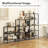 4-Tier Foldable Storage Shelf Collapsible Shelving Unit Display w/ Lockable Wheels Storage Rack