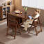 Retro Style Folding Dining Table with Wheels & Storage, 1.3m & 1.5m Walnut, 4-6 Seater Movable Kitchen Table for Small Spaces, Flats, Living Rooms Fully Assembled, No Assembly Required.(Single Dining Table)-1713721967