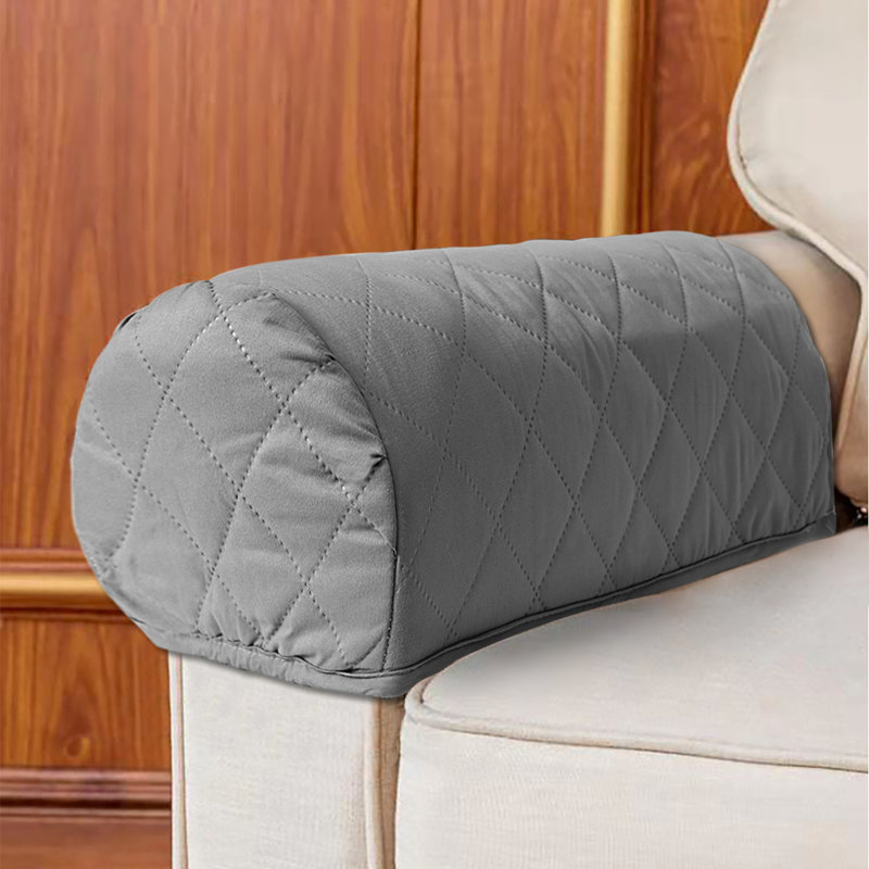 Polyester Box Cushion Armchair Slipcover, Grey 100% Polyester