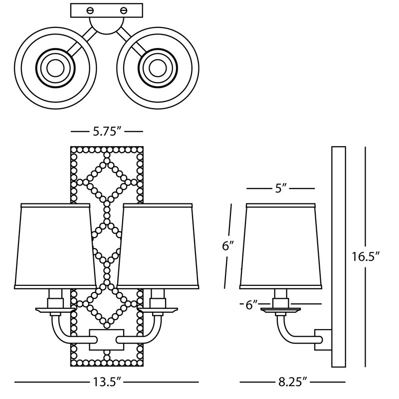 Lightfoot Armed Sconce, Brown/Aged Brass