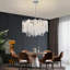 Modern Silver Tree Branch Crystal Chandelier, 23.62", G9 (No Bulb)