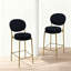 Tabouret de bar pivotant réglable avec dossier et repose-pieds, revêtu de similicuir, d'une hauteur de 23,5 à 32,5 po, moderne et confortable pour un usage domestique et commercial-1048645317