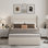 EASE Linen Pneumatic Lift Up Bed Frame Bed