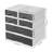 Office Stackable Storage Box With 6 Drawers-White-666290053