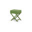 Ensemble de lit 3 pièces - Structure de lit capitonnée à boutons grand - Tête de lit tapissier en tissu de velours blanc lin et table de chevet au fini vert trèfle-490724740-490724742