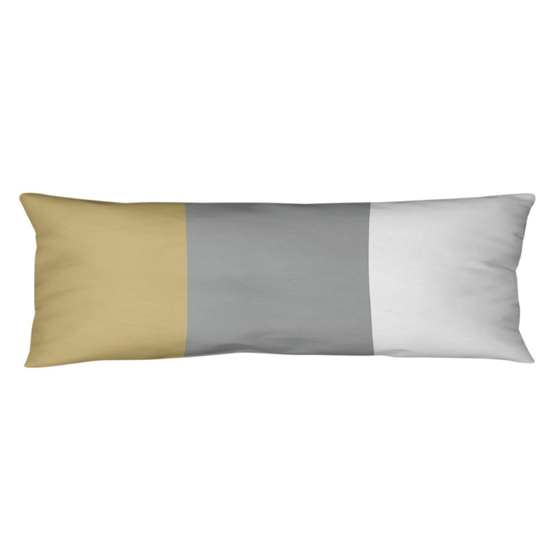 Abel Polyester Medium Pillow, Gold/Gray Middle