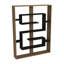 Bibliothèque moderne, finition noyer et noire, 47,2 po x 61,4 po x 8,7 po | 100% panneau de particules enduit de mélamine, épaisseur: 0,7 pouce | Nombreuses tablettes, fixation murale, rangement supplémentaire | Conception élégante et fonctionnelle pour la maison et le bureau-1697067659