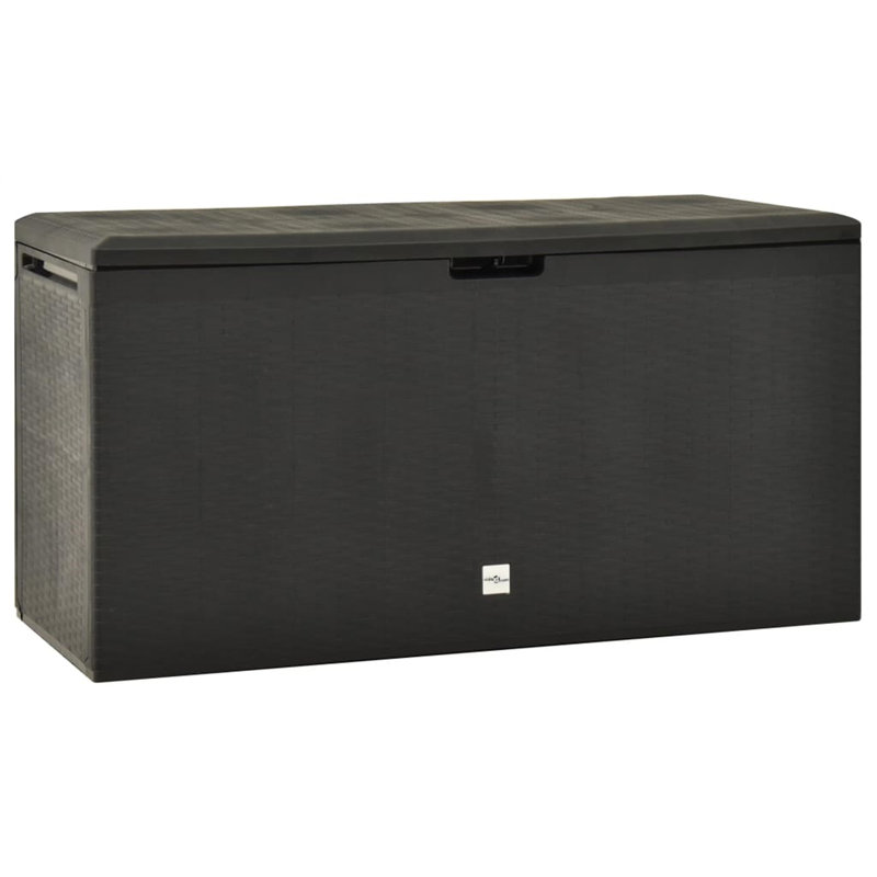 META 114cm W 290L Plastic Lockable Deck Box, Anthracite
