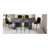 Luxurious Black Marble Dining Set: Mdf Durability, Modern Elegance, Multi-functional Dining