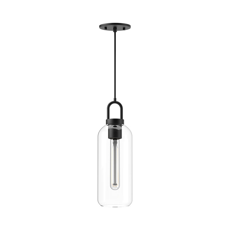 Soji 1 - Light Single Pendant, 20" H x 5.13" W x 5.13" D, Matte Black