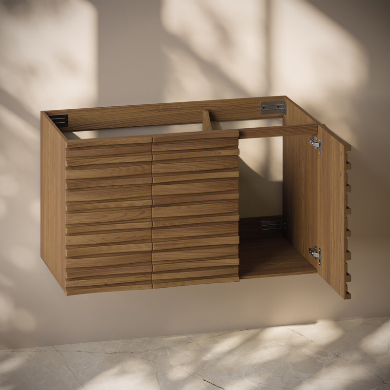 Armoire de salle de bain murale sans comptoir 36 po Cascade, Brun