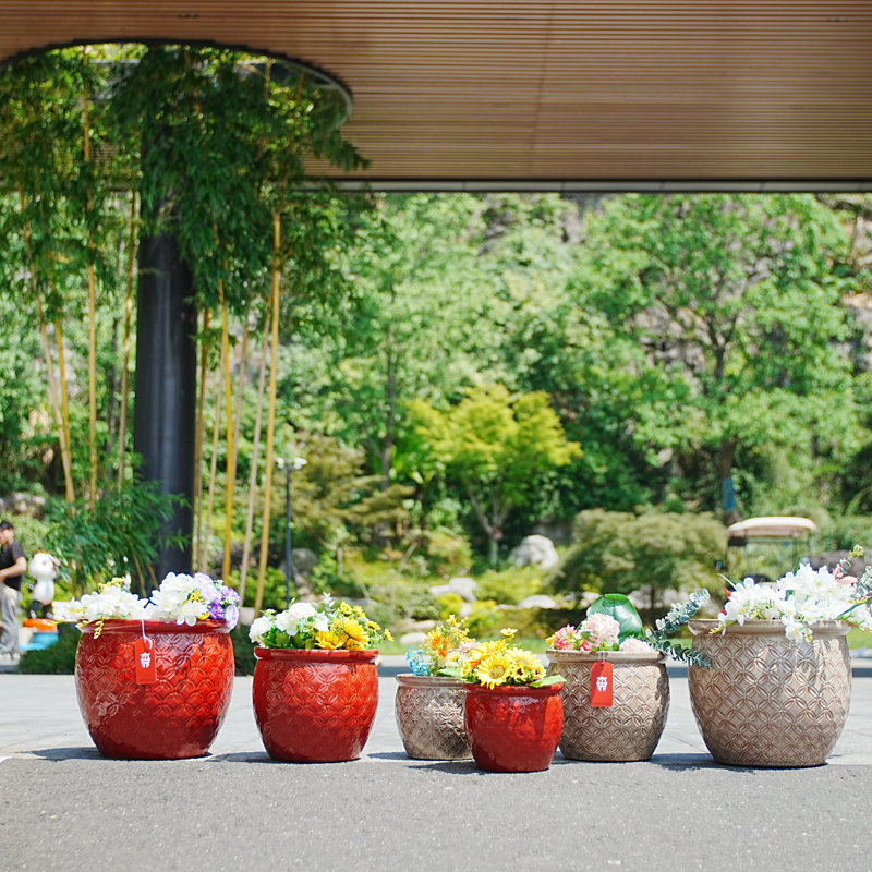 Flowerpot, Bean Paste Red