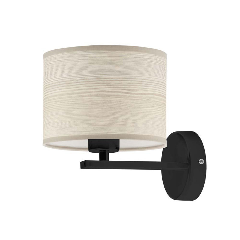 Blaiklee Steel Armed Sconce, Black, Beige