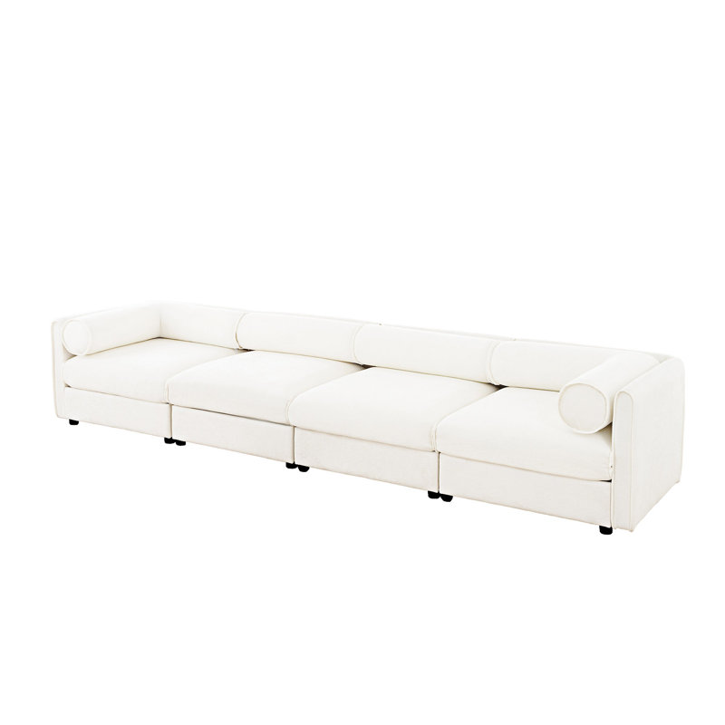 Modular Sectional Sofa With Storage, White