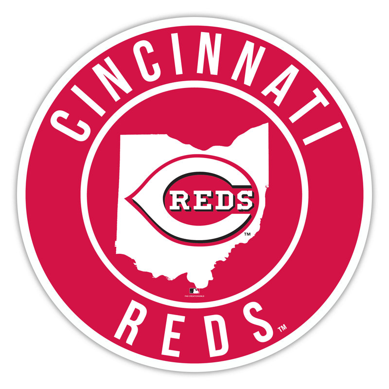 Cincinnati Reds Bright Line - 16" Circle With State