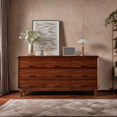 Commode d'appoint en bois massif pour chambre à coucher simple