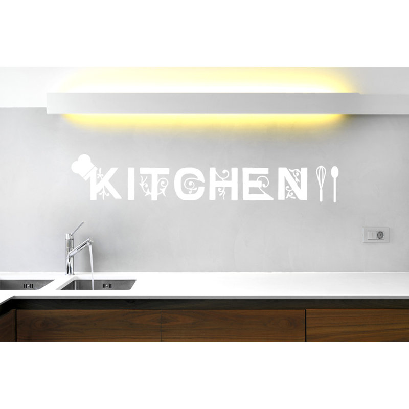 Food & Beverage Wall Decal, White, Large
