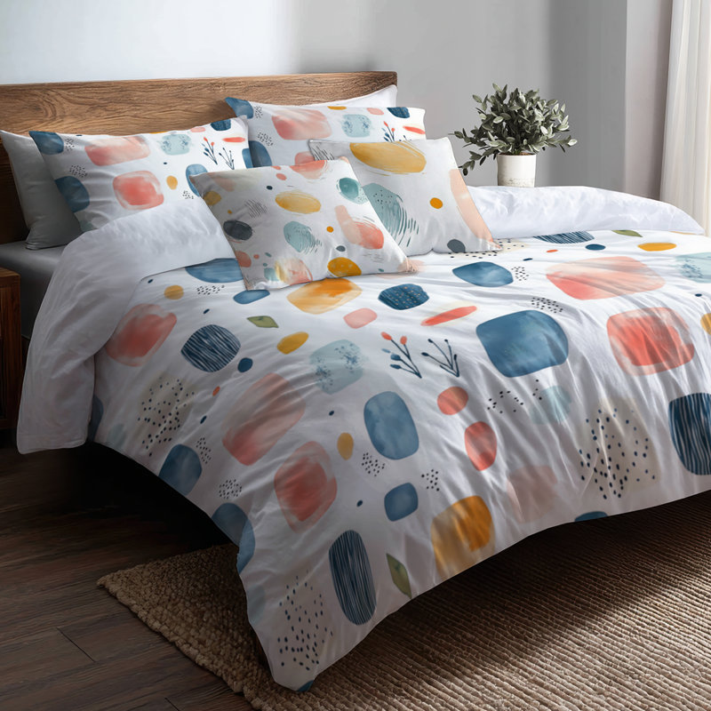 Ensemble de literie pour enfants 3 pièces - Ensemble de housse de couette et coussin décoratif, Très grand lit
