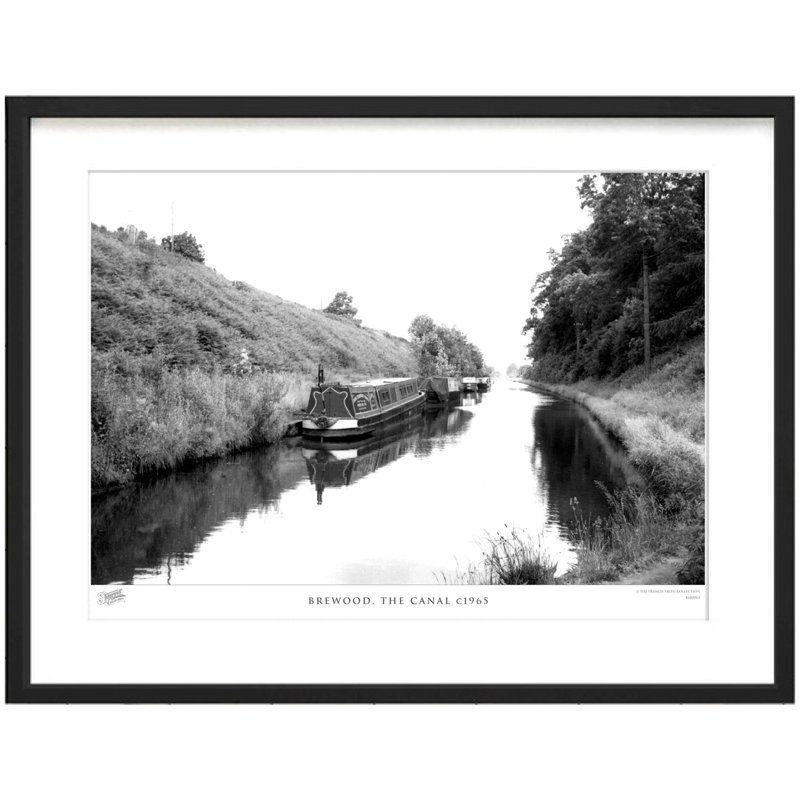 Brewood, the Canal C1965 1 Piece Single Picture Frame Wall Art, 28cm H x 36cm W x 2.3cm D