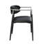 Chaise avec accoudoirs en similicuir noir l 23 po x P 23 po x H Gavan (ensemble de 2)