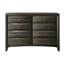 Commode double en bois massif à 8 tiroirs l 58,5 po Baring-258407453