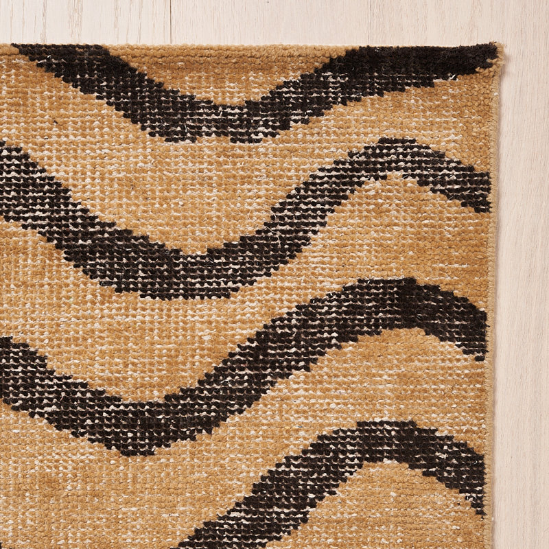 Zebre Hand-Knotted Rug, Rectangle 9' x 12'
